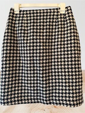 Chadwicks Vintage Houndstooth Plaid Mini Skirt - Size 8